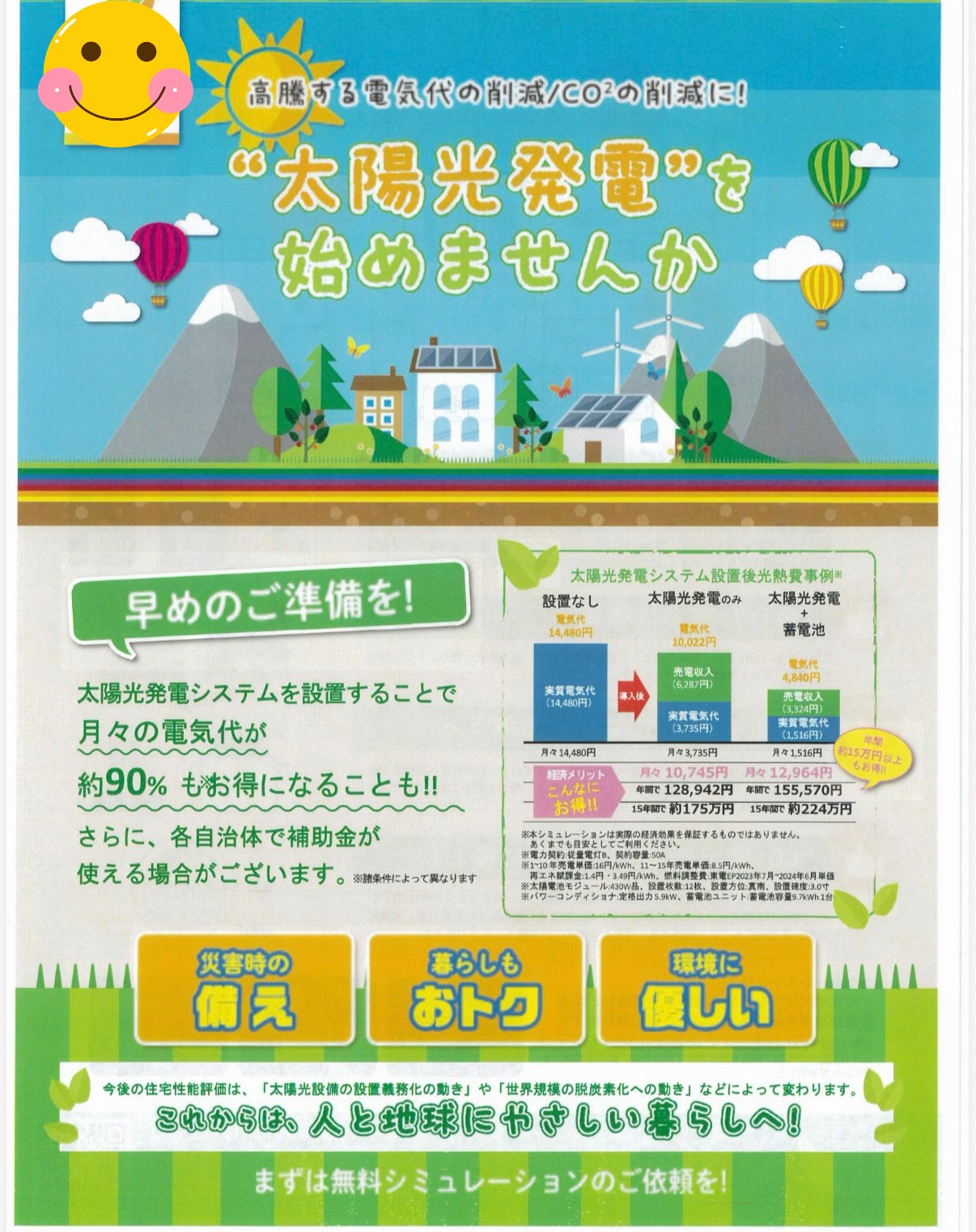 太陽光発電システム導入支援スタート